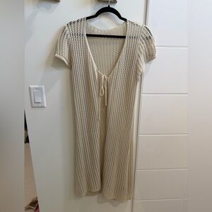 Cream Knit Swim Cover Up